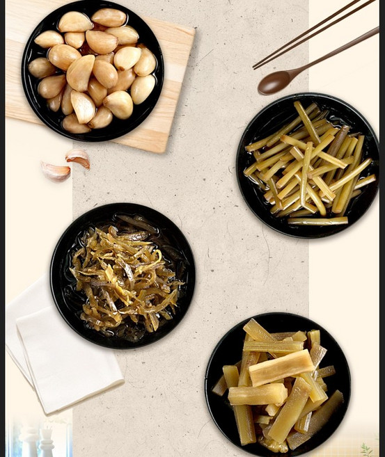 장미화 한식명장 수제장아찌 4종 궁채 고추채 의성마늘 마늘쫑 10팩