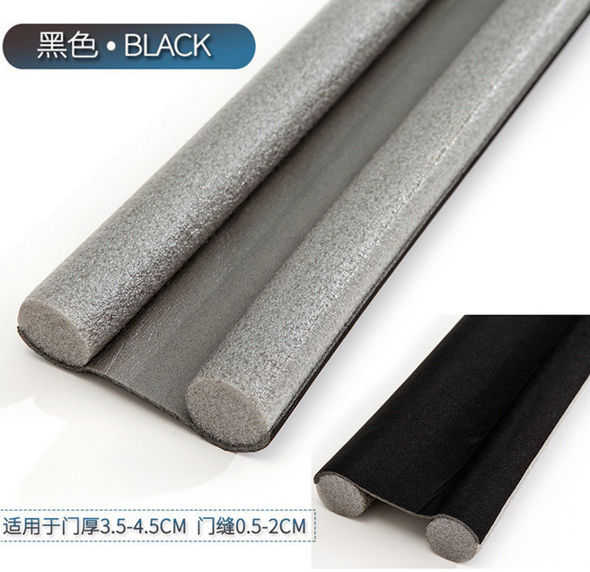 門縫密封條 門擋 隔音條 門底密封條 防風條, 1個, 黑色