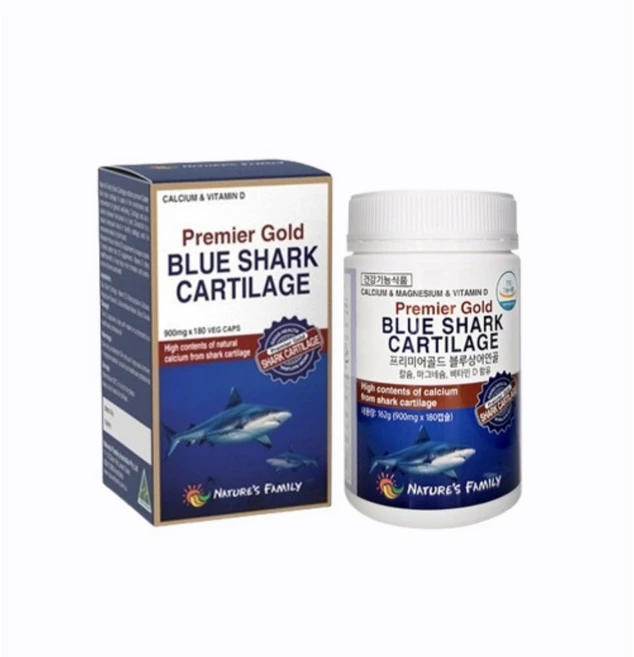 네이처스패밀리 면세점 입점 호주산 청새리 상어연골 100% 900mg 180캡슐, 1개, 180정 - 쿠팡