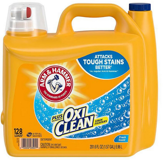[미국 직배송] 암앤해머 플러스 옥시클린 201.6 oz Fresh Scent Liquid Laundry, 1개, 5.96L