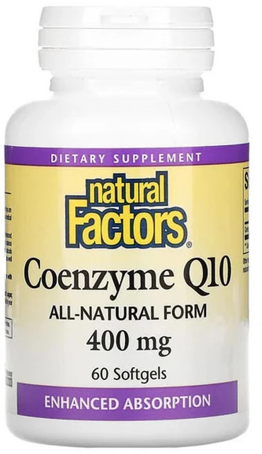 내추럴 팩터스 코큐텐 코엔자임 Q10 400mg 소프트젤 60정 CoQ10, 기본, 1개 - 쿠팡