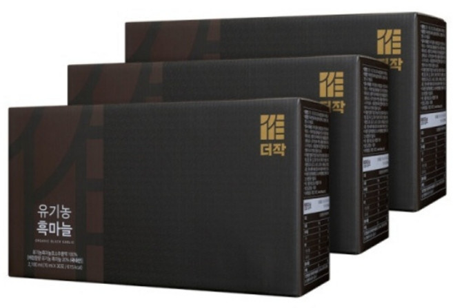 더작 유기농 발효 흑마늘 진액 즙 30포 3박스 (저온추출/유기농인증), 3개, 2.1L