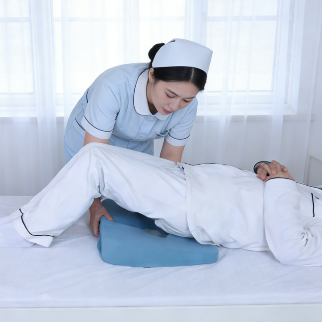 와상환자 노인용 엉덩이 꼬리뼈 욕창 방지 방석 환자용 통풍 메모리폼 방석, 스카이블루