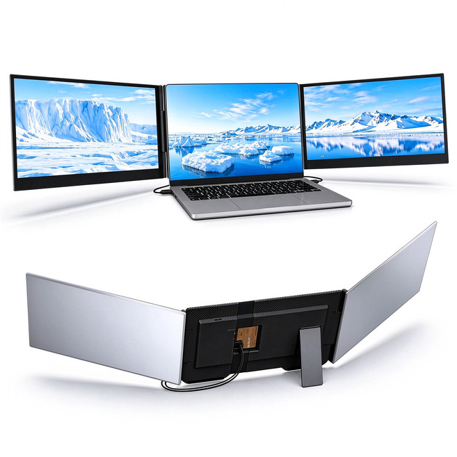 7위 - 노트북 트리플 모니터 15.6인치 FHD IPS 확장 모니터 USB-C 업무용 보조 모니터, P7, 39.6