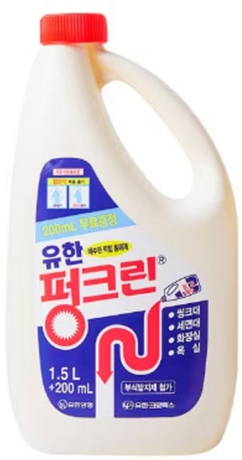 유한양행 펑크린 멀티액션 배수구 세정제, 1.7L, 2개