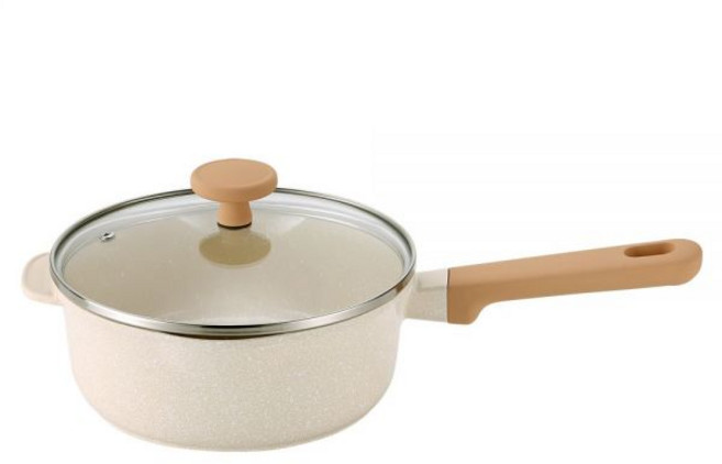 [N단독구성/실리콘 그립손잡이] 풍년 블리스 라레트로 마블IH 20cm낮은편수(유리뚜껑) 국산 통주물 냄비, 01. 20cm낮은편수(유리뚜껑)