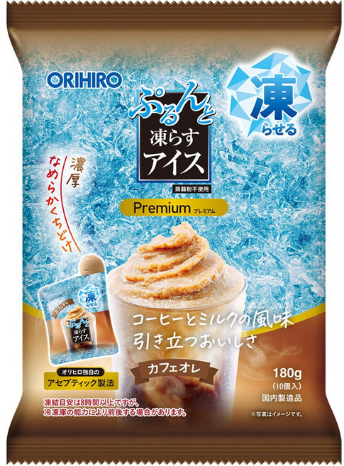 일본 오리히로 푸른 얼여먹는 아이스 프리미엄 카페 올레 부드러운식감(18g*10개), 180g, 5개