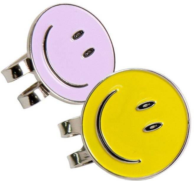 카시야 스마일 골프 볼마커, 옐로우, 1개