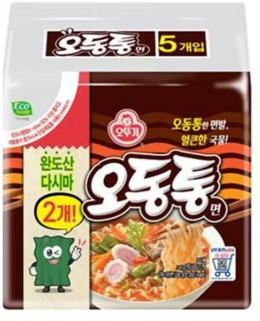 오뚜기 오동통면 120g, 5개