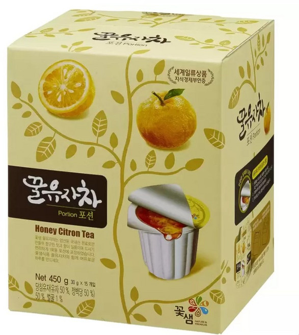 꽃샘 참조은 꿀유자차 포션, 30g, 15개입, 2개