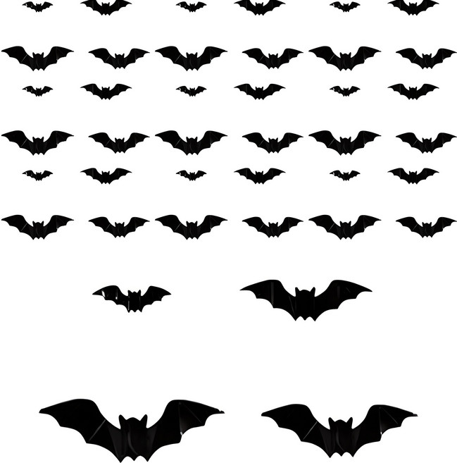 파티쇼 DIY 박쥐 모형 할로윈 장식 4종 x 4p 세트, 10세트
