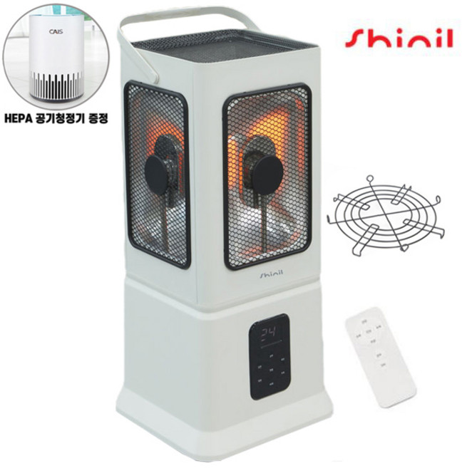 신일 하이라이트 오방난로 에코플러스 5방향 전기히터 스토브 사은품증정 5면 히터, 신일 5면 하이라이트 히터, 화이트