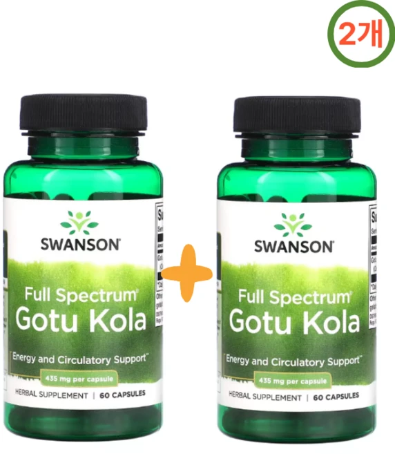 병풀 센텔라 고투콜라 435mg 60 캡슐 2개월분 x 2개 - 쿠팡