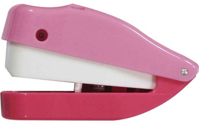 筆樂PENROTE 無針釘書機 環保安全 辦公文具 學生適用, 粉紅, 1個