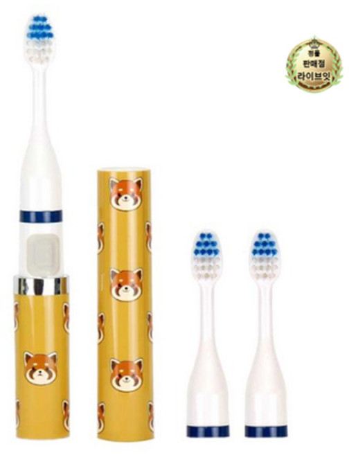 케이썸 어린이 음파 전동칫솔본체 시바 칫솔모헤드 3P (AAA건전지사용), 1세트, ksome-eclean