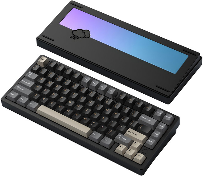 레이니 75 3모드 기계식 유무선 키보드, 블랙, 바이올렛축, 제조사축