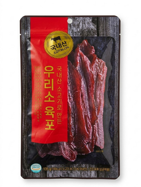 우리소 육포, 135g, 3개