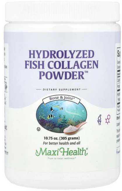 Maxi Health Hydrolyzed Fish Collagen Powder™ 10.75 oz (305 g), 304 g, 305g, 1개 - 쿠팡