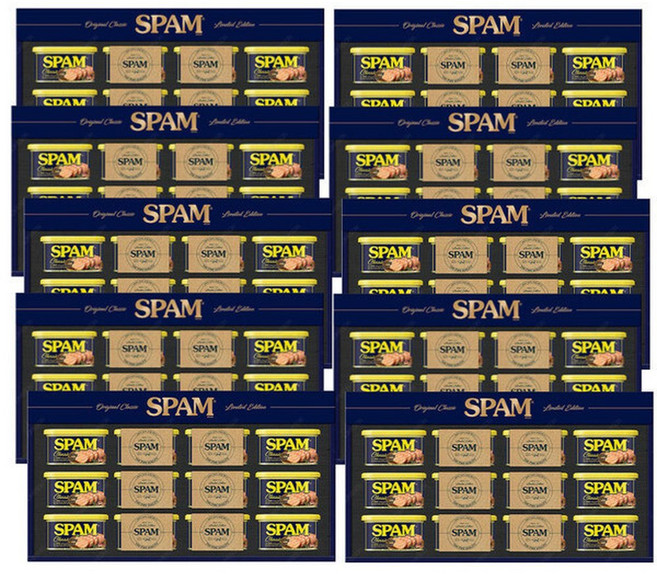 제일제당 스팸 6호 선물세트 스팸 클래식 200g 12캔 x 10박스