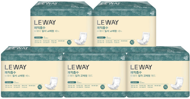미래생활 르웨이 일자형 실버패드 성인용 속기저귀 +바디로션50ml증정, FREE(onesize), 30개입, 5개