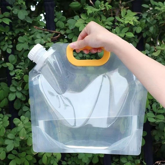 户外露营旅行登山折疊手提儲水袋, 1個, 儲水袋透明3斤【1.5L/2.2小口径】, 透明