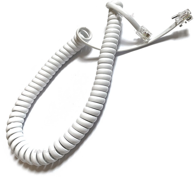 유선 전화 전화기 수화기선 전화선 코드 꼬임방지, 전화기선-흰색