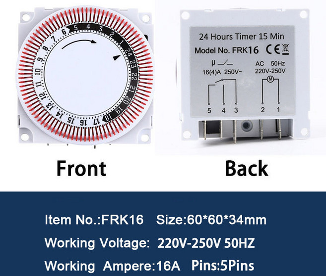 公司貨 GT-02 工業用 24小時 機械式 定時開關, 1個, FRK-16