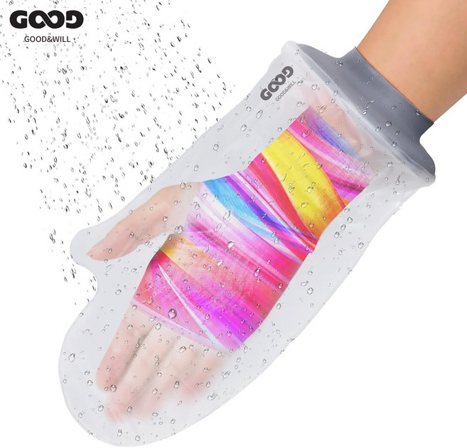 굿앤윌 깁스방수커버 성인용 손목, 1개, 투명