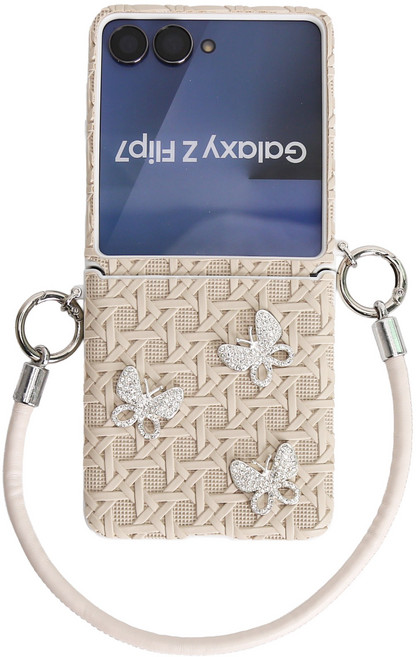 윰스모르 갤럭시 플립 힌지 보호 스트랩 케이스