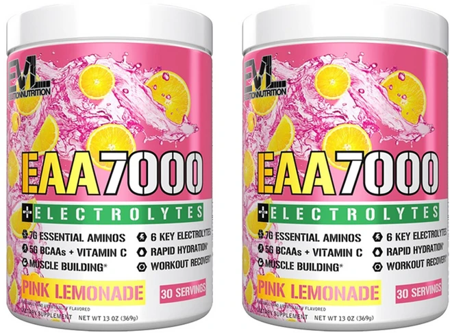 EVLUTIONNUTRITION EAA7000 + 전해질 핑크 레모네이드, 2개, 369g - 쿠팡