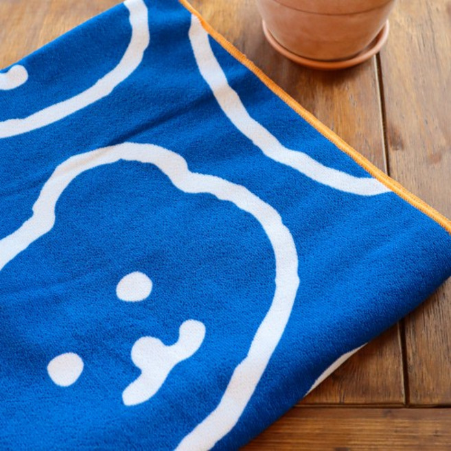 젤리크루 감성 비치타올 큰대형 물놀이 극세사 비치타월 큰수건 워터파크 여행 수영장 170*90 휴대용타월 대형수건 물놀이수건, 라인 치치 비치타월, 1개