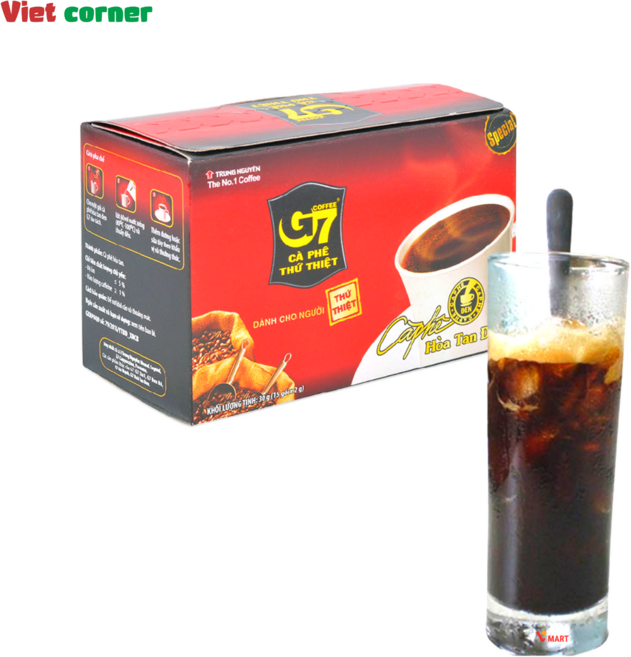 TRUNG NGUYEN G7 베트남 블랙커피 ca phe den, 2g, 15개입, 1개
