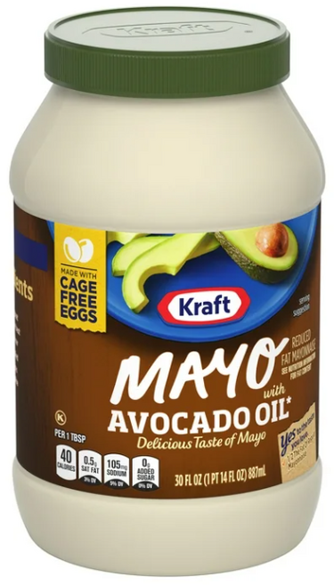 크래프트 아보카도 오일 저지방 마요네즈, 1개, 887ml