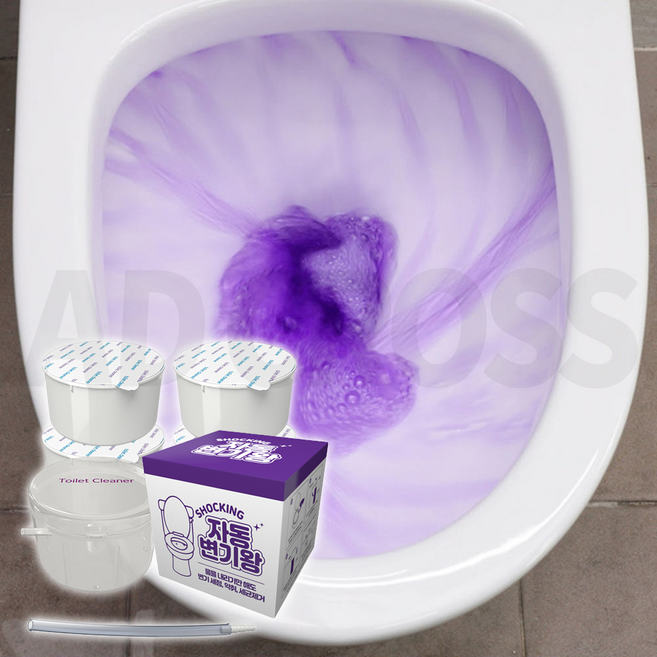 [인포벨]애드크로스 홈쇼핑 쇼킹 자동변기왕 냄새 악취 변기 배관 청소 간편한 세균 제거 세척제, 60g, 1박스