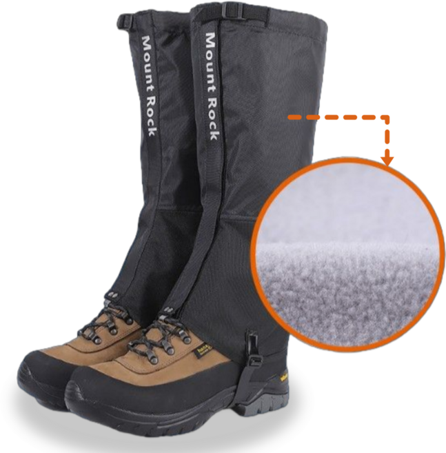 [TBN] 겨울용 기모 스패츠 보온성 좋은 등산 눈놀이 필수템, 블랙