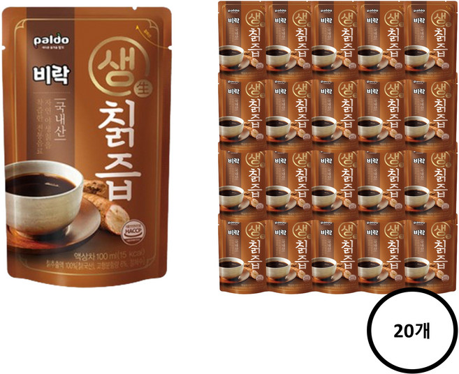 팔도 비락 생칡즙, 100ml, 20개