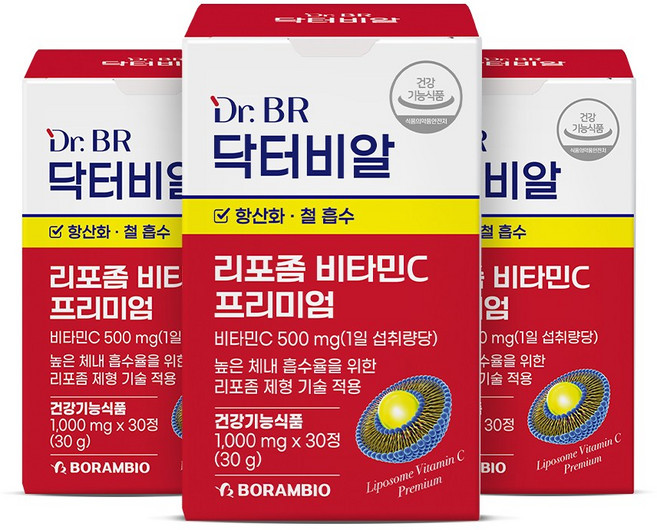닥터비알 리포좀 프리미엄 비타민C 1000mg, 3개, 30정