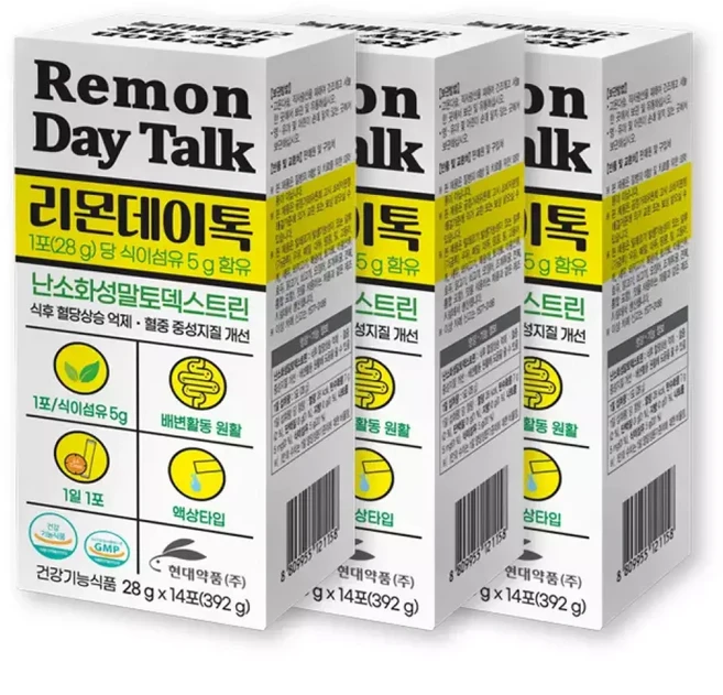 현대약품 하루1포 리몬데이톡 3박스 레몬즙 스틱 식이섬유, 1개