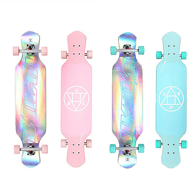 언노운 42인치 FLASH 댄싱용 롱보드 스케이트보드, FLASH-블랙, 1개