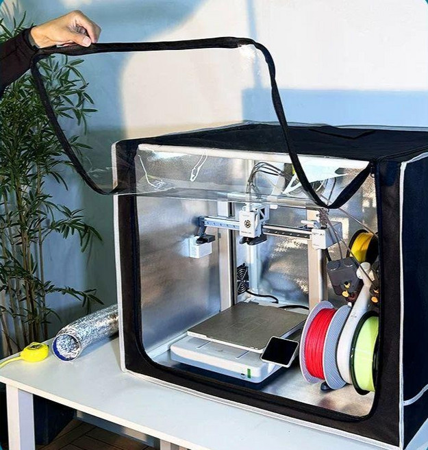 뱀부랩 단열 대나무 배기 업그레이드 공급 노즐, 기본 색상, 수평형 A1 AMS 커버+배기