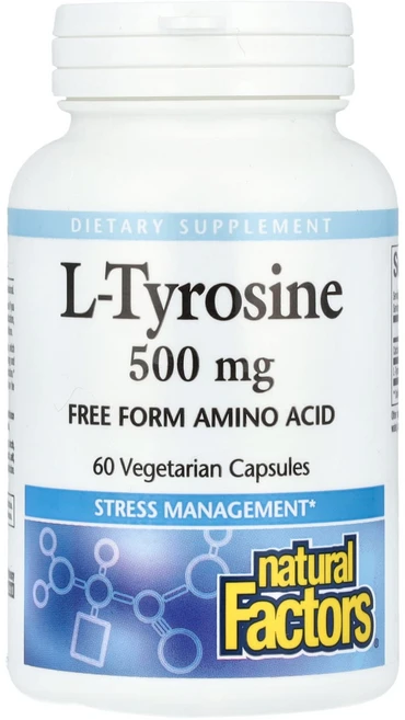 Natural Factors l-타이로신 1000mg 베지 캡슐 60정(캡슐 1정당 500mg), NaturalFactorsl타이로신1000mg베지캡슐6, 1개, 60정 - 쿠팡