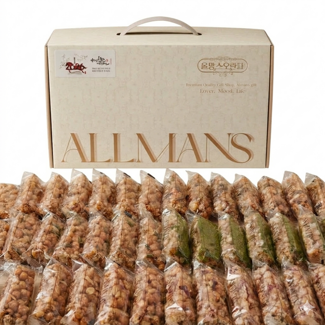 말랑~ 쫀득! 올망스 오란다 플레인 강정 (특대 48개입 - 브라운 상자), 20g, 48개