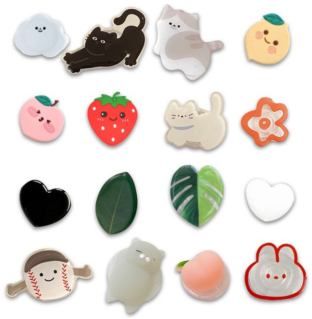 루미하우 스마트폰 그립 홀더, 1개, 검은야옹