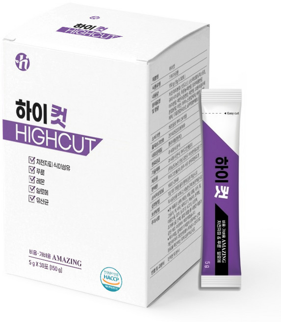 차전자피 하이컷 식이섬유 식물성 유산균 푸룬 귀리 차전자피 식이섬유 1개월분, 30개, 5g