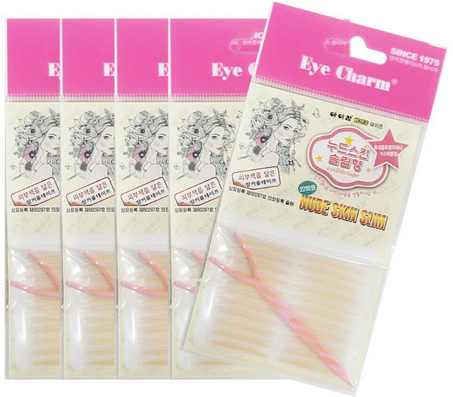 단면 아이참 누드스킨 기본형 5매 쌍꺼풀테이프 쌍커풀테이프 쌍테, 5개