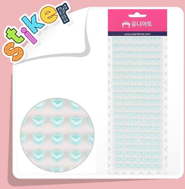 꾸미기 DIY 재료 스티커 6 / 유니아트 비즈스티커 105종 다꾸 다이어리 DIY 미술재료, 1개, 비즈스티커 55번