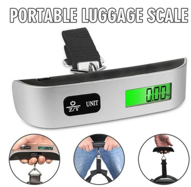 여행용 가방 무게 측정기 수하물 저울 110lb 50kg 디지털 휴대용 걸이식 수하물 저울, [01] 옵션1