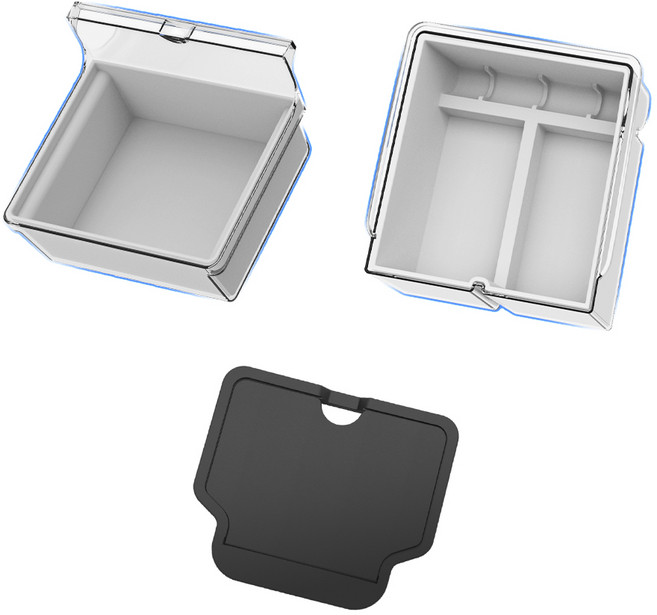 YZ 테슬라 다용도 수납 정리함 3종세트 센터 악세사리 콘솔박스 보관함 수납함, 3종세트 모델YL/모델3 하이랜드/모델Y 주니퍼, 화이트