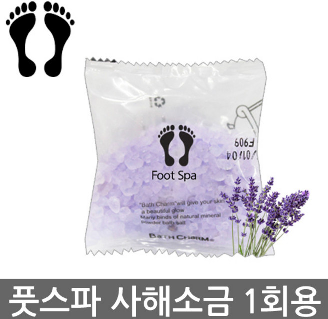바스참 풋스파 사해소금 족욕제 족욕소금 30g-라벤더 내츄럴 장미 포레스트 민트 레몬, 1개, 30g