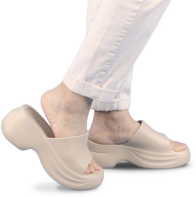 여성 nature sole 워킹폼 통굽 족저근막염 키높이 사무실 슬리퍼